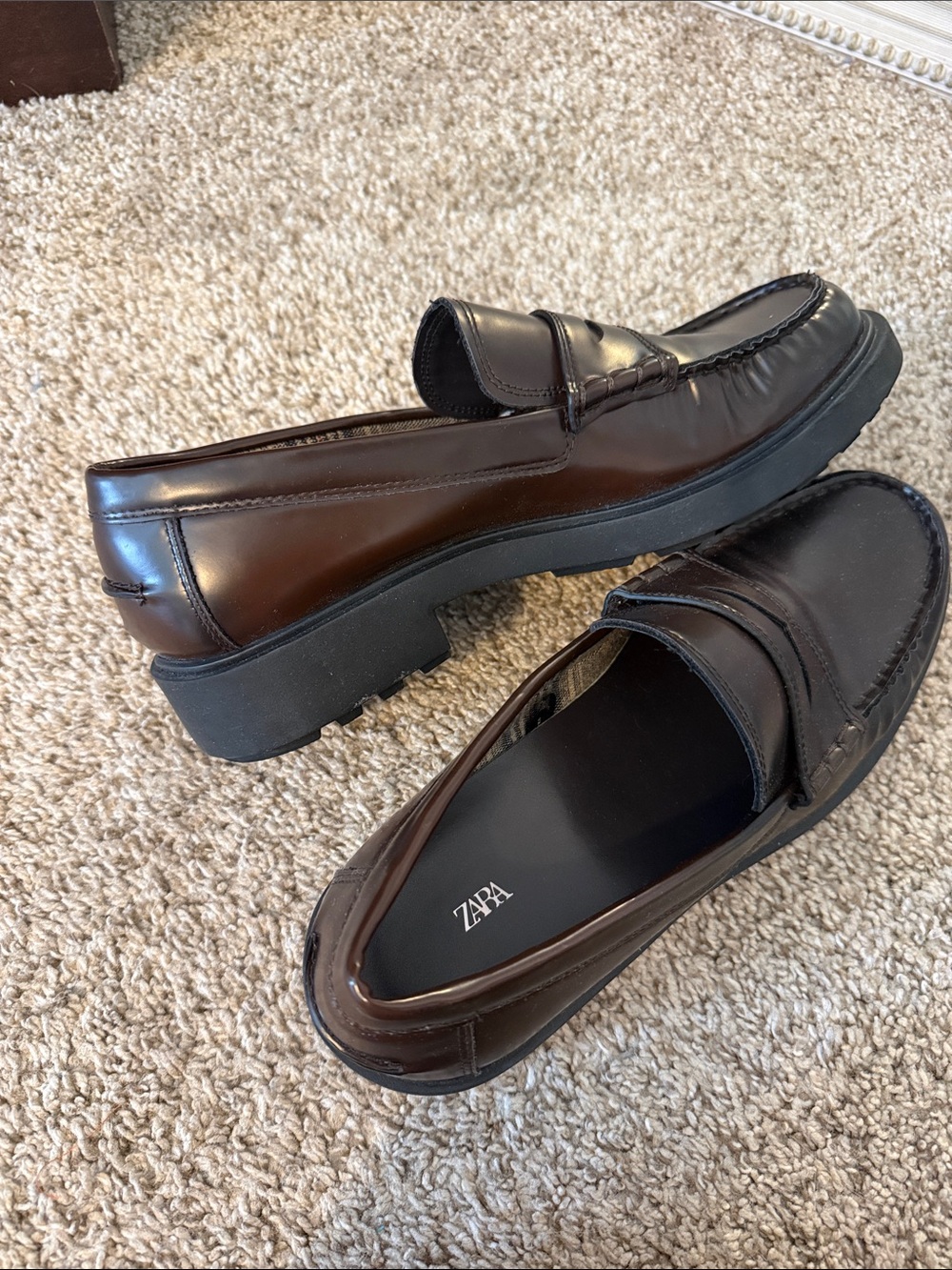 Zara Brown Loafers